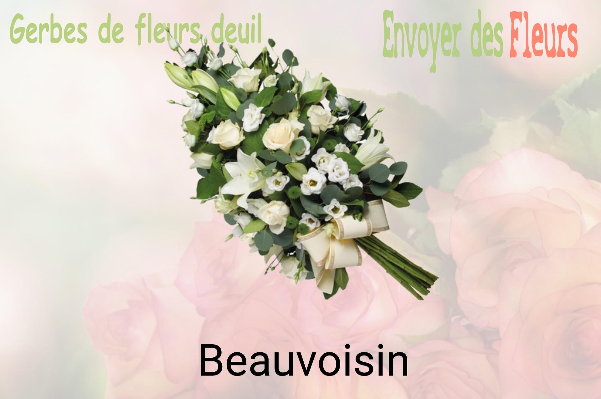 Gerbe de fleurs de deuil livrée à Beauvoisin